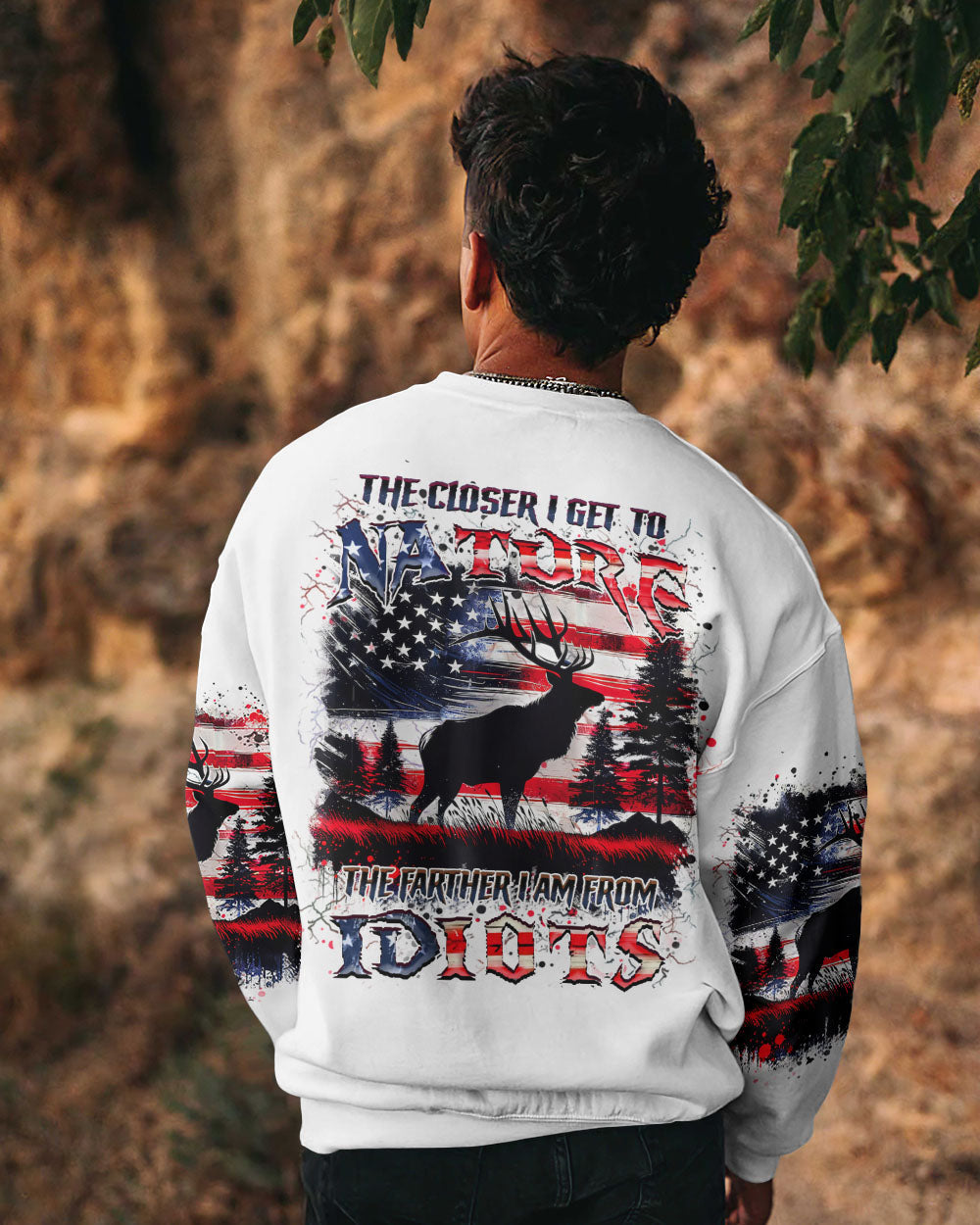 THE CLOSER I GET TO NATURE DEER HUNTING ALL OVER PRINT - YHHN1607242