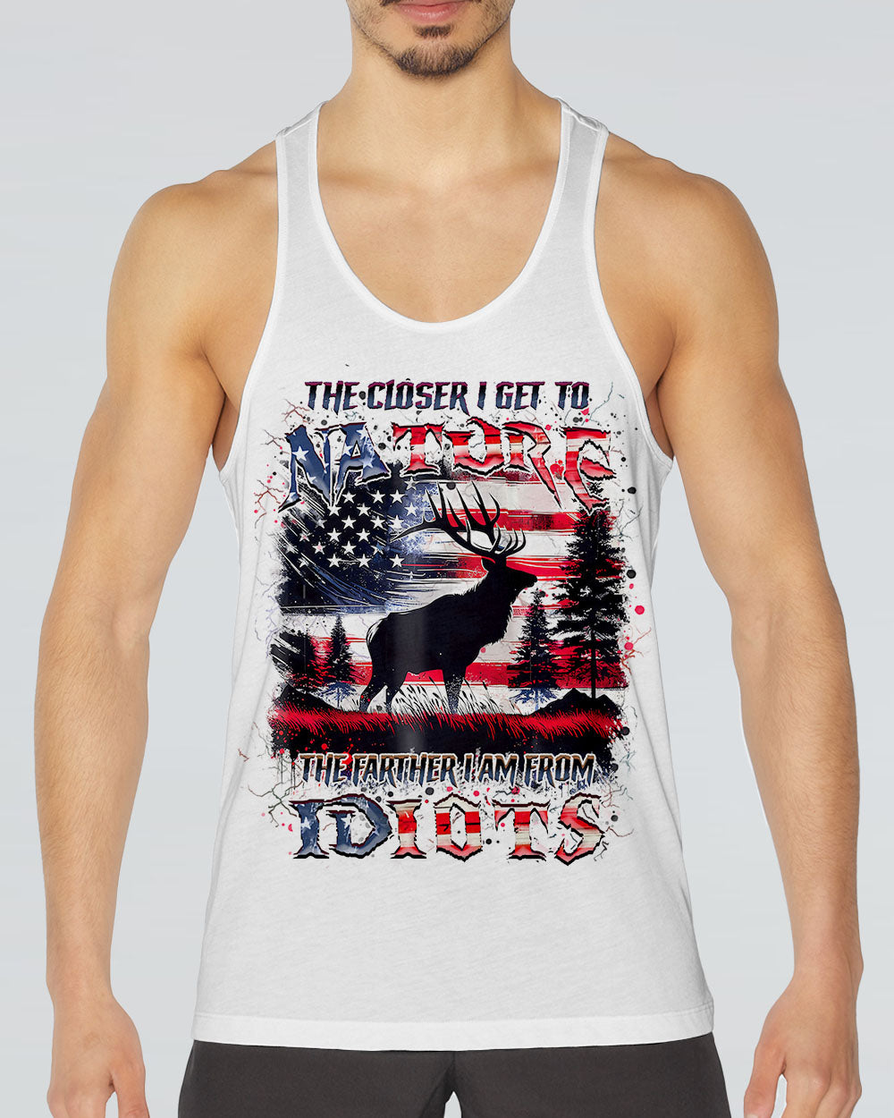 THE CLOSER I GET TO NATURE DEER HUNTING ALL OVER PRINT - YHHN1607242