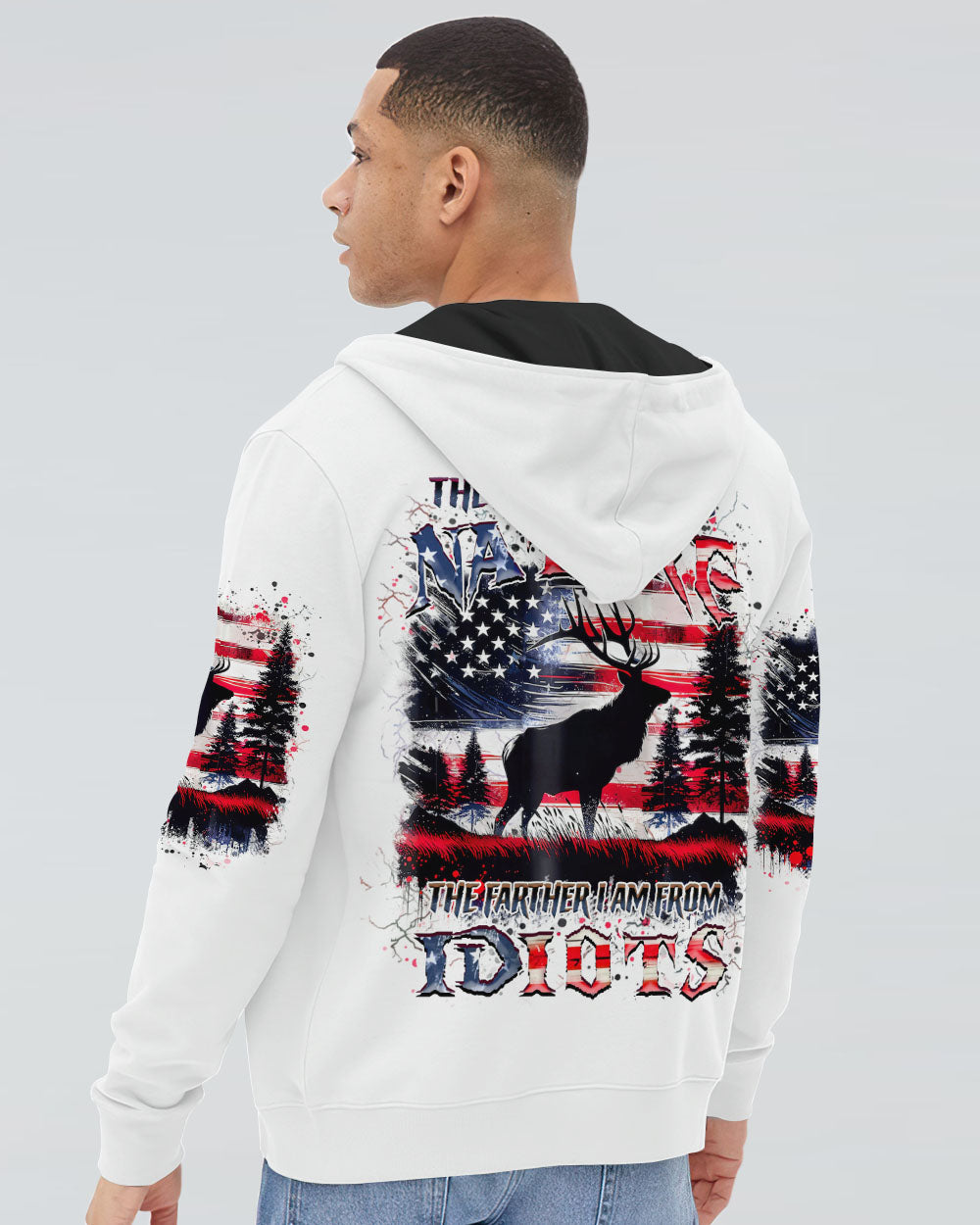 THE CLOSER I GET TO NATURE DEER HUNTING ALL OVER PRINT - YHHN1607242