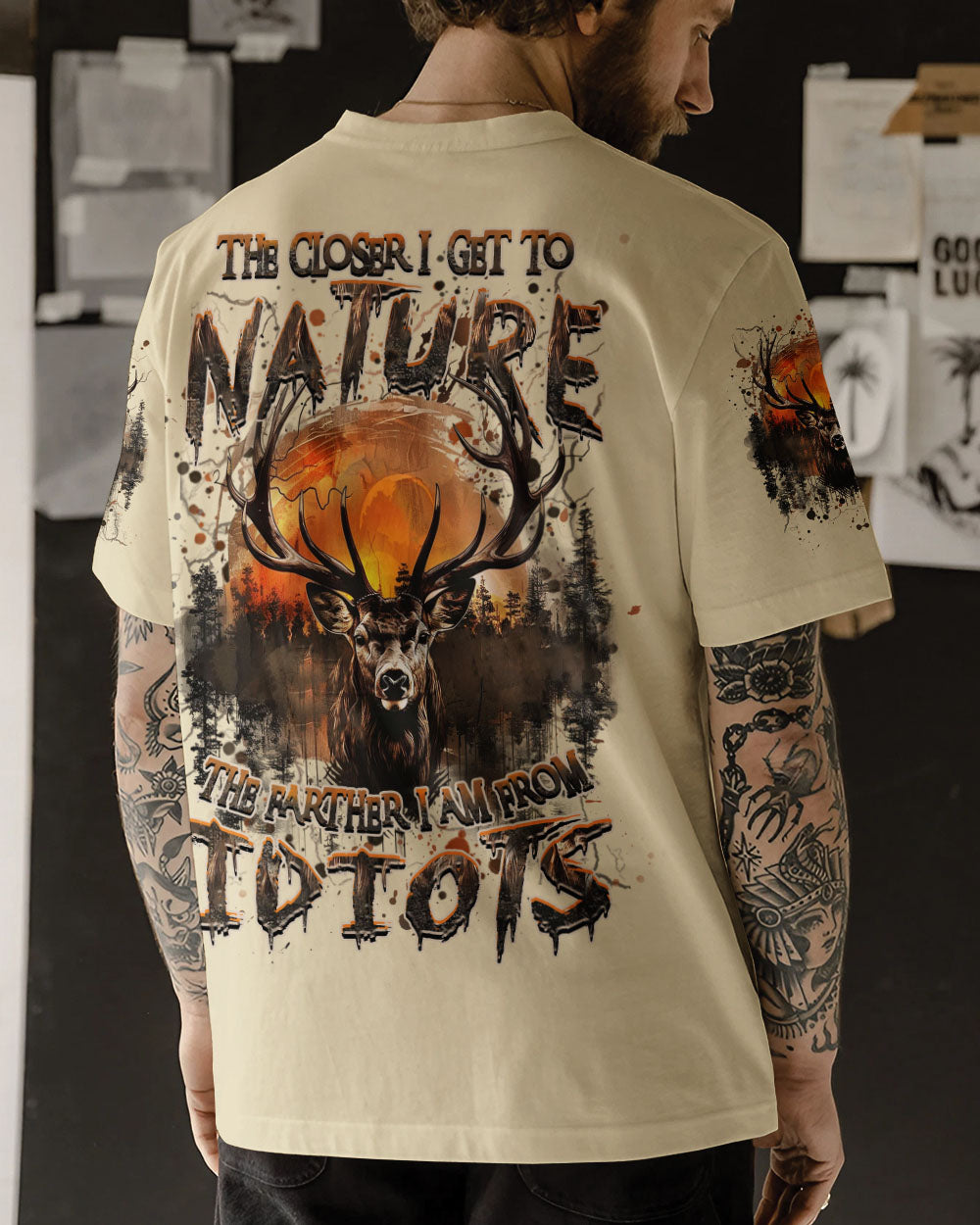 THE CLOSER I GET TO NATURE ALL OVER PRINT - YHHN1609243