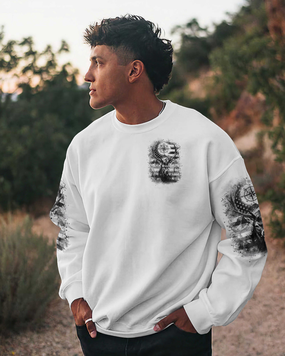 AND INTO THE FOREST I GO DEER ALL OVER PRINT - YHHN1712252
