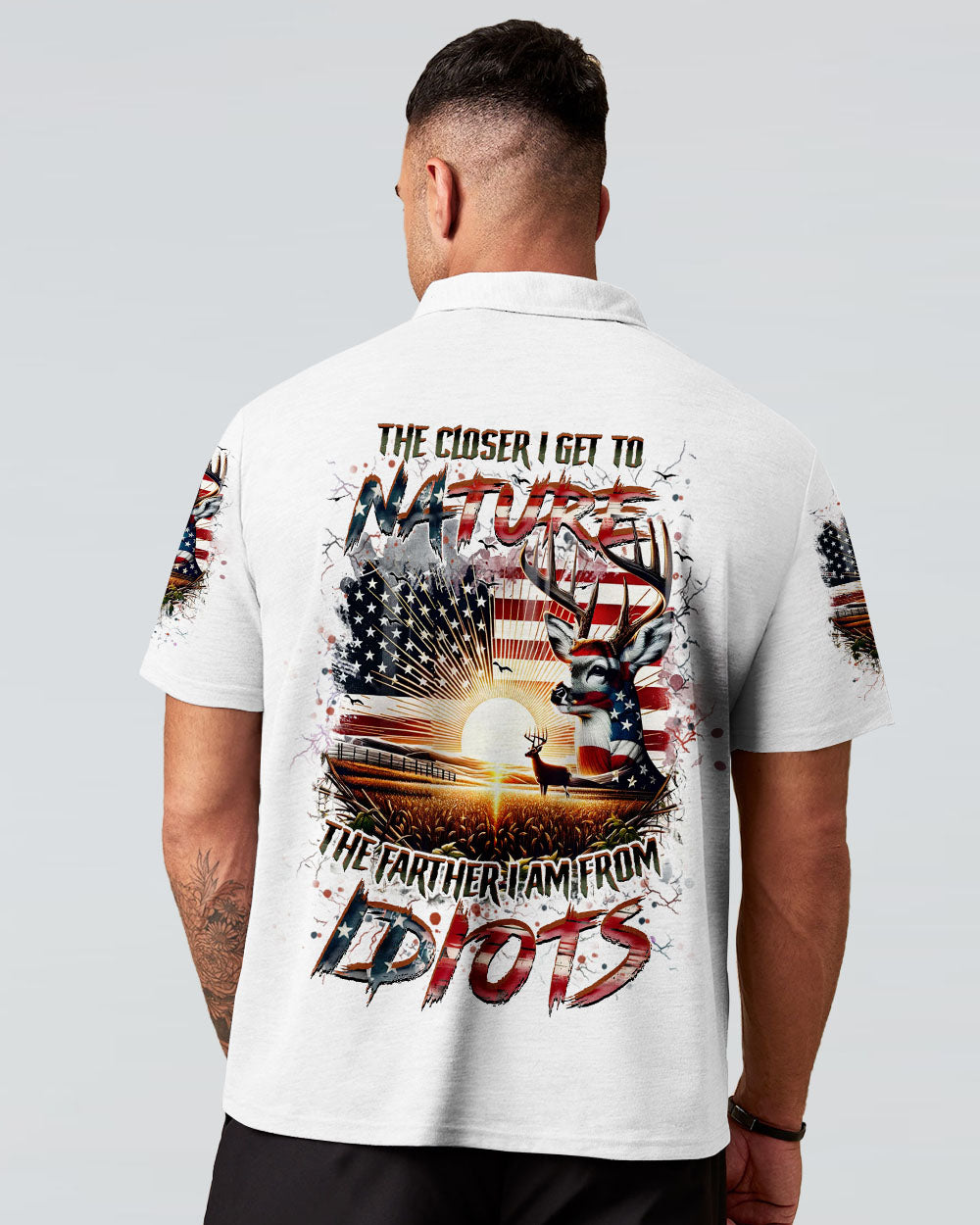 THE CLOSER I GET TO NATURE DEER HUNTING ALL OVER PRINT - YHHN1807241