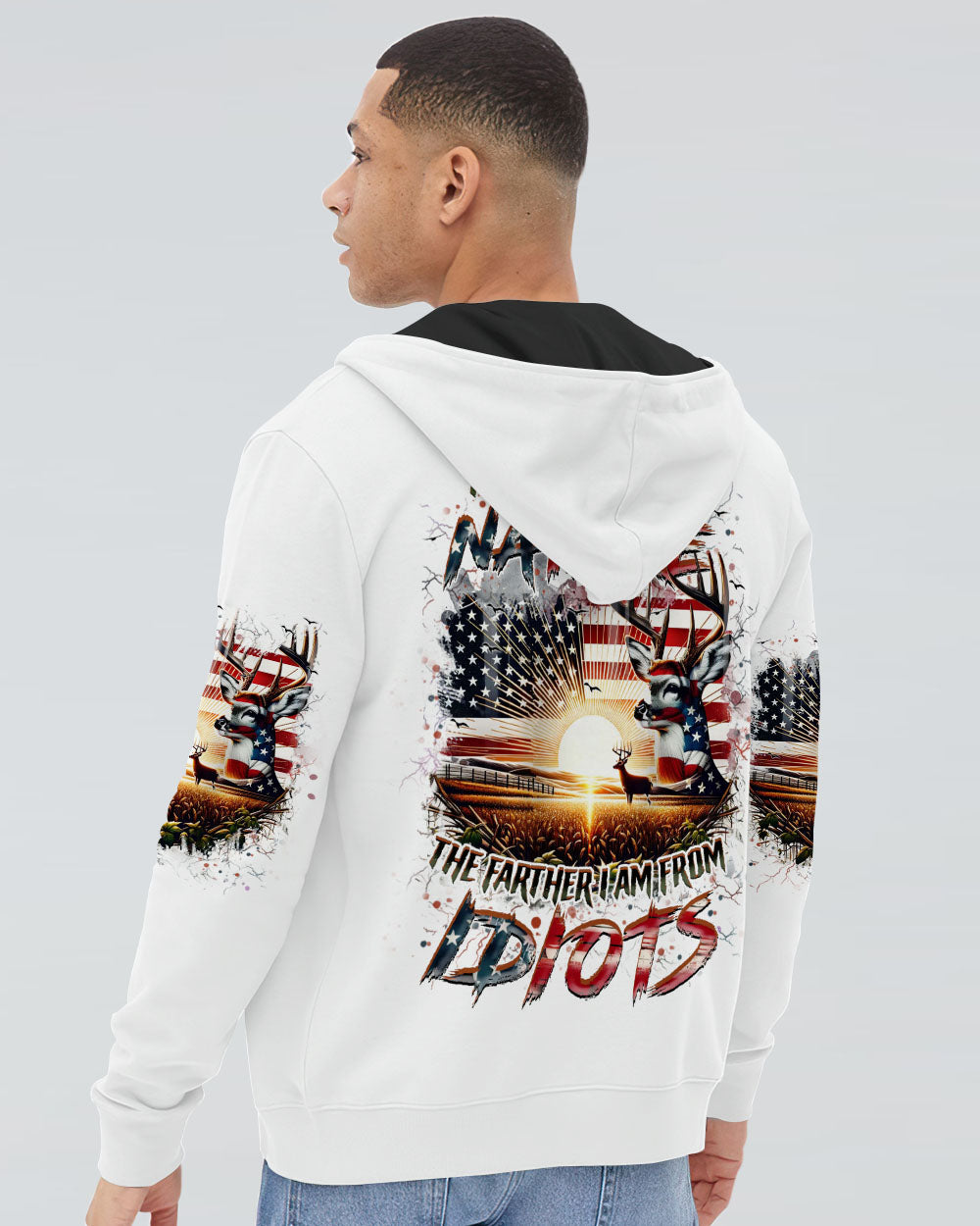 THE CLOSER I GET TO NATURE DEER HUNTING ALL OVER PRINT - YHHN1807241