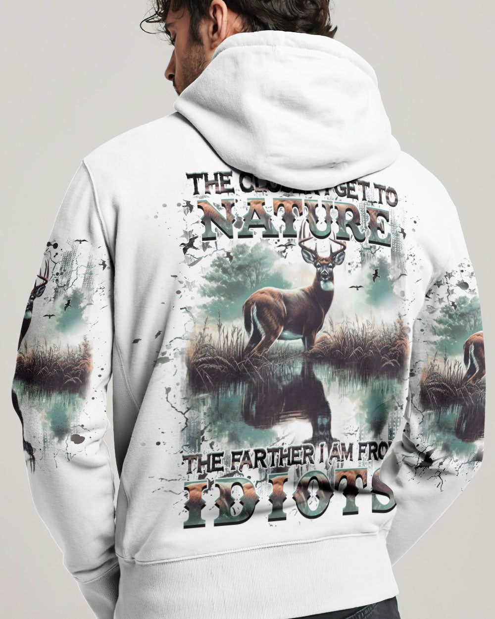THE CLOSER I GET TO NATURE DEER ALL OVER PRINT - YHHN1811241