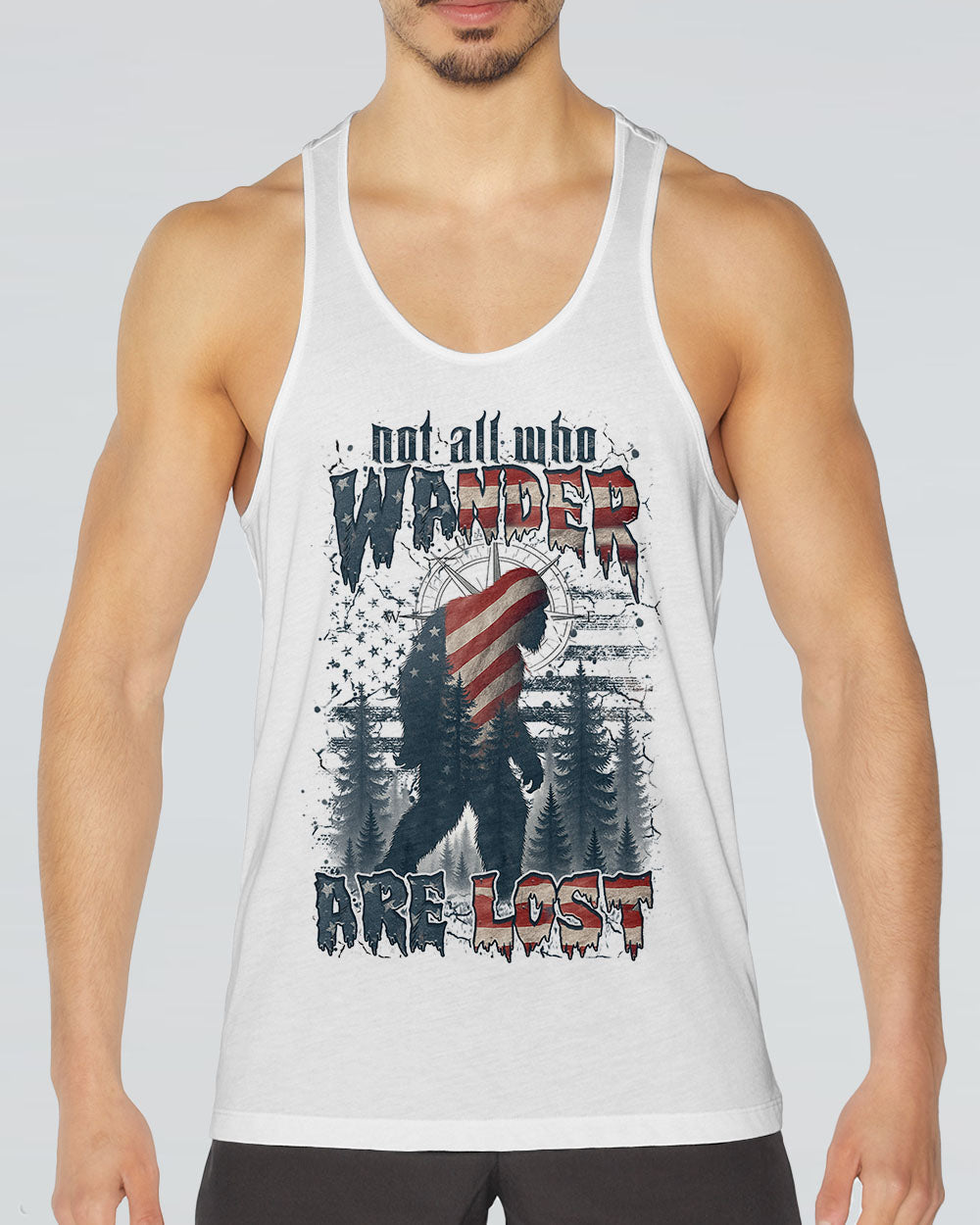 NOT ALL WHO WANDER ARE LOST BIGFOOT ALL OVER PRINT - YHHN1906253