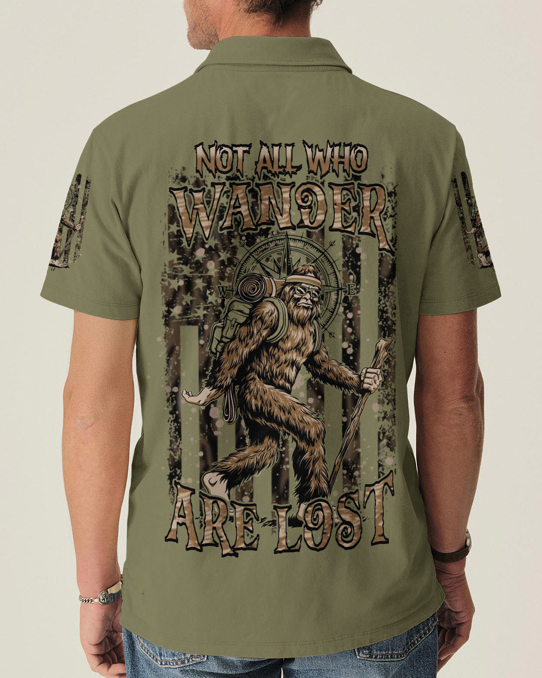 NOT ALL WHO WANDER ARE LOST BIGFOOT ALL OVER PRINT - YHHN1911251