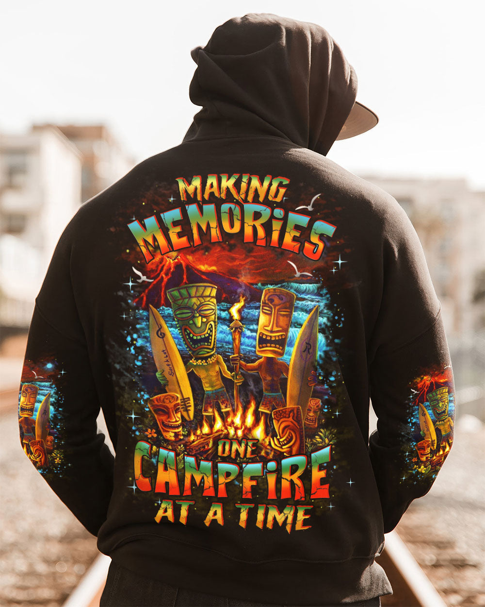 MAKING MEMORIES ONE CAMPFIRE AT A TIME TIKI ALL OVER PRINT - YHHN2008253