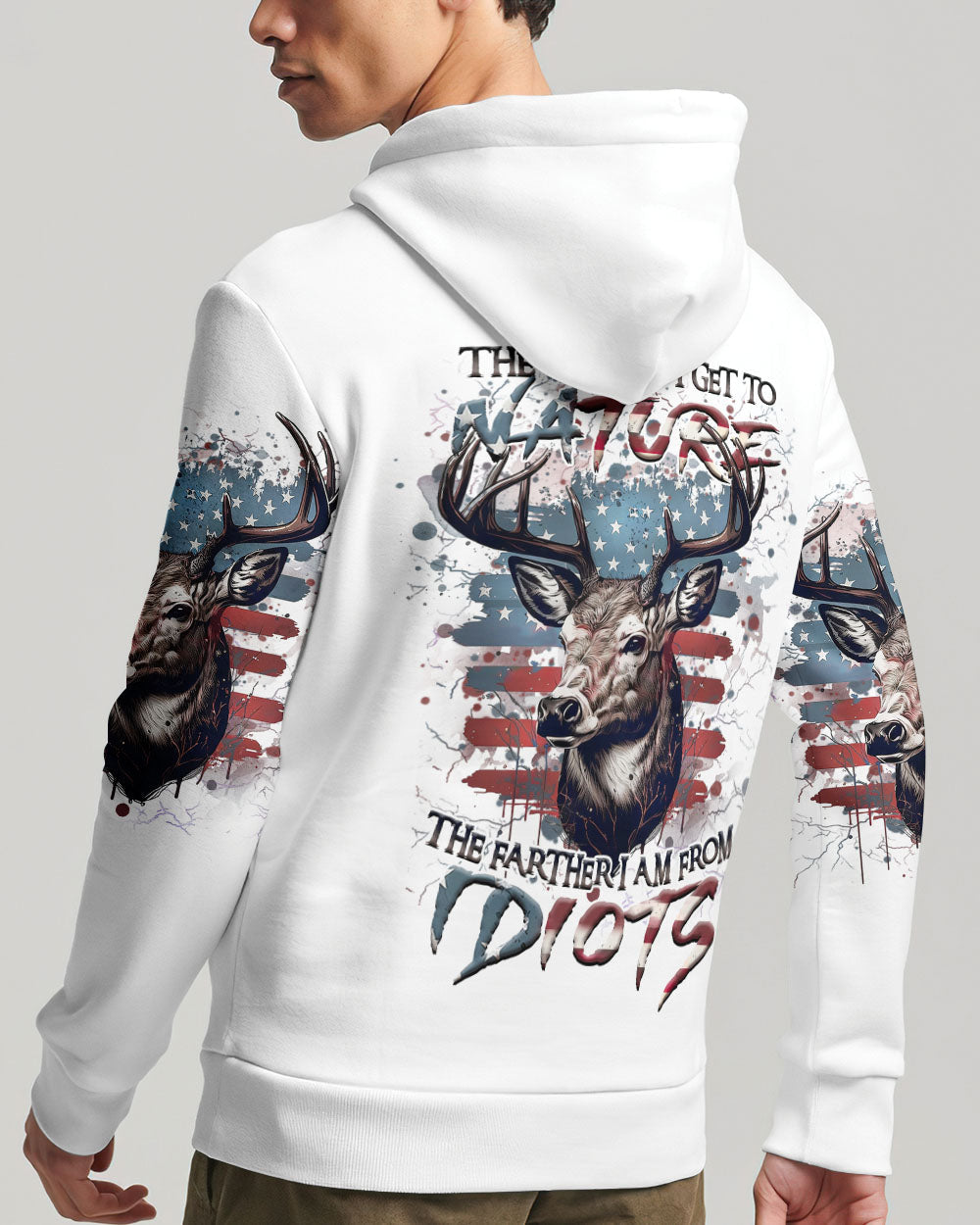 THE CLOSER I GET TO NATURE DEER HUNTING ALL OVER PRINT - YHHN2307241