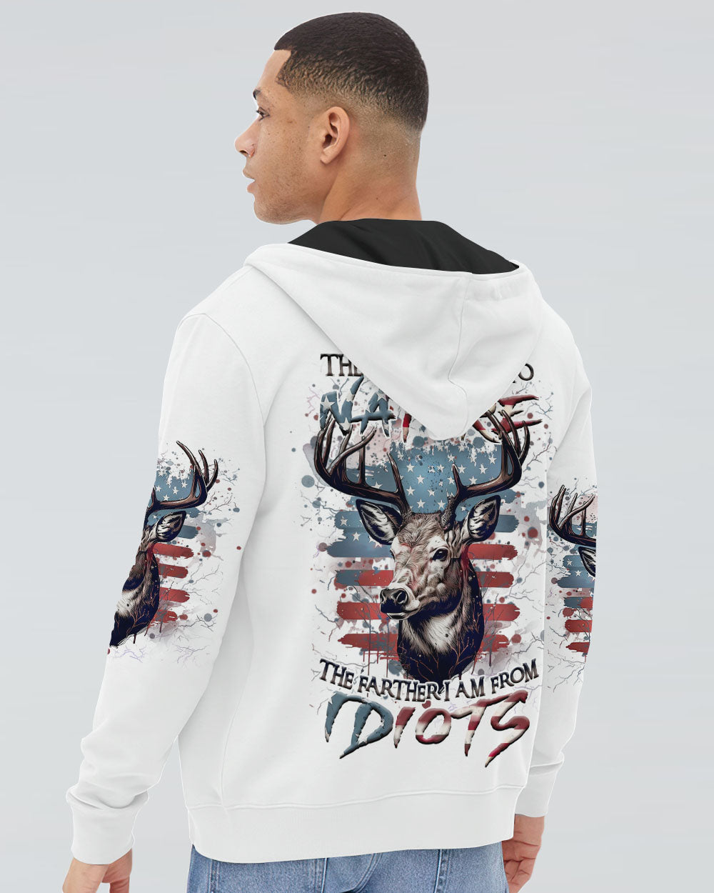 THE CLOSER I GET TO NATURE DEER HUNTING ALL OVER PRINT - YHHN2307241