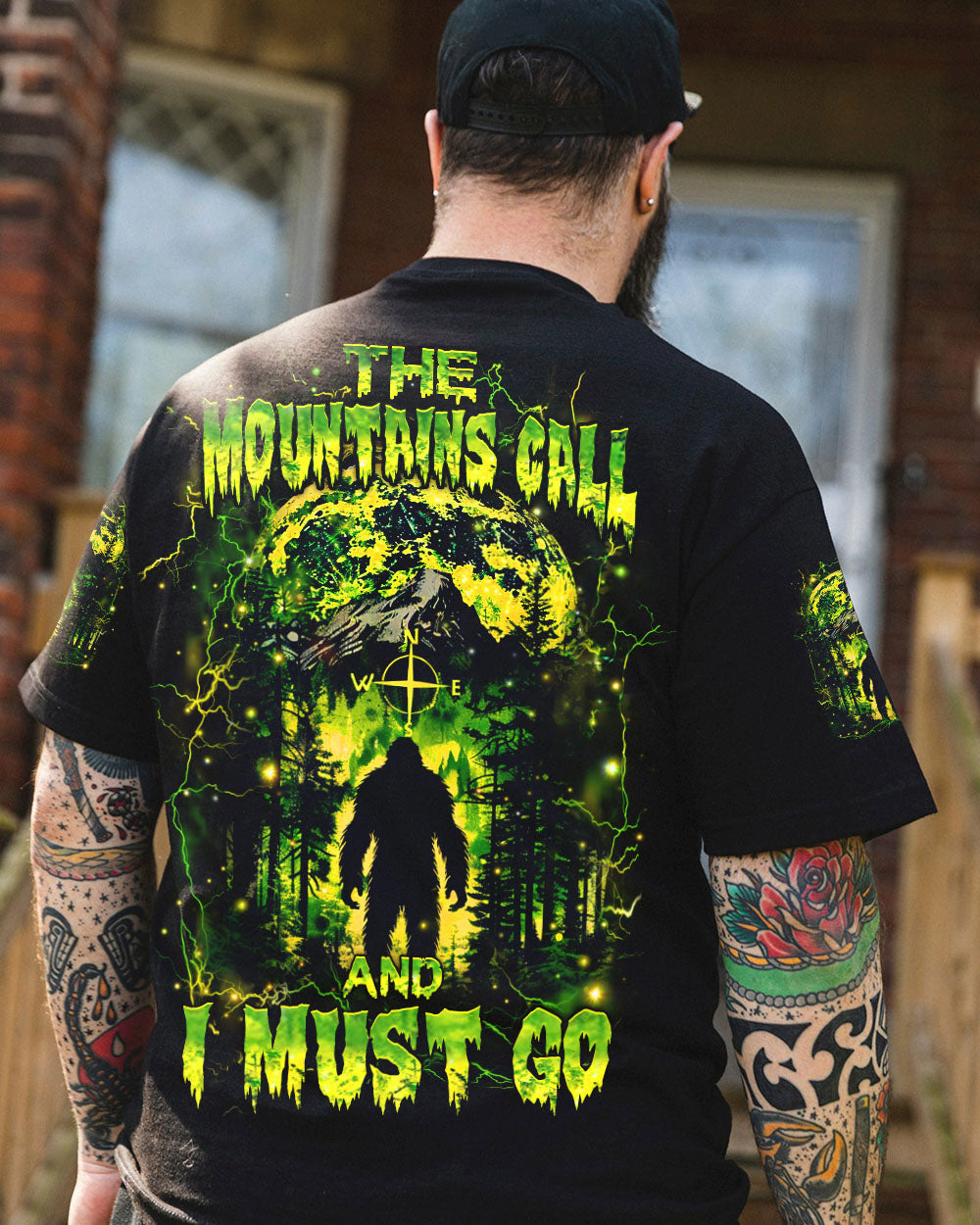 THE MOUNTAINS CALL AND I MUST GO BIGFOOT ALL OVER PRINT - YHHN2402254