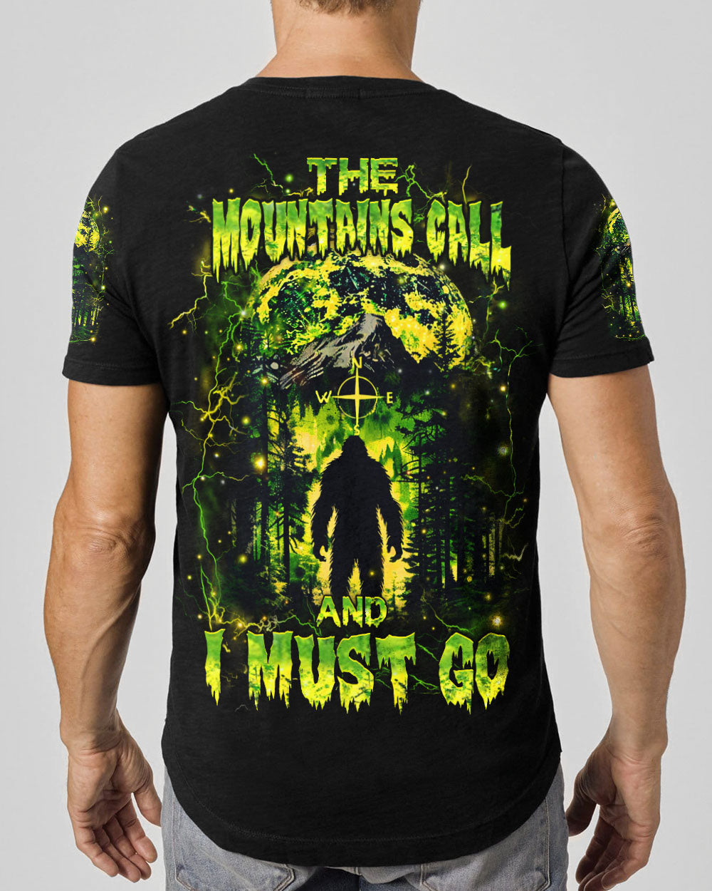 THE MOUNTAINS CALL AND I MUST GO BIGFOOT ALL OVER PRINT - YHHN2402254