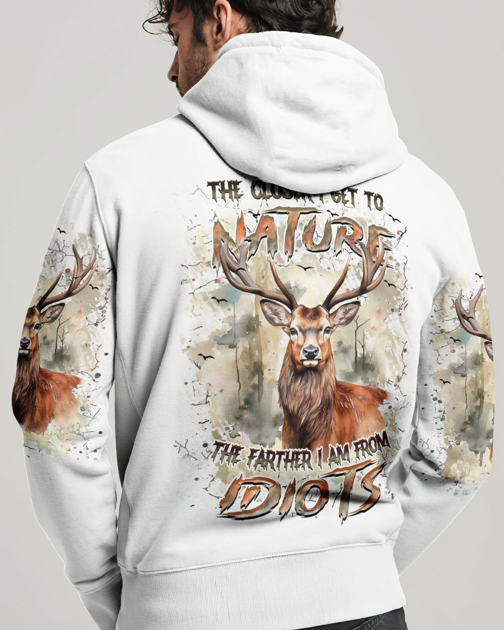 THE CLOSER I GET TO NATURE DEER HUNTING ALL OVER PRINT - YHHN2407241