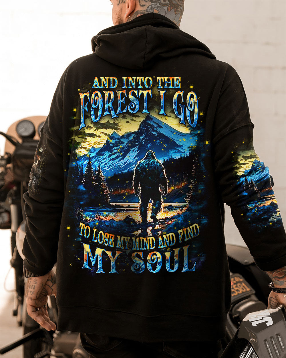 AND INTO THE FOREST I GO BIGFOOT ALL OVER PRINT - YHHN2410252