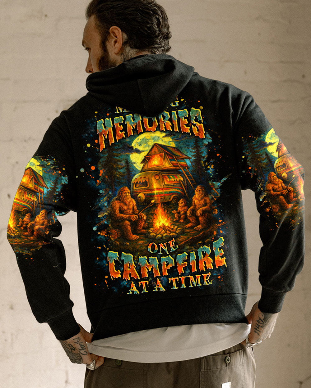 MAKING MEMORIES ONE CAMPFIRE AT A TIME BIGFOOT ALL OVER PRINT - YHHN2507254