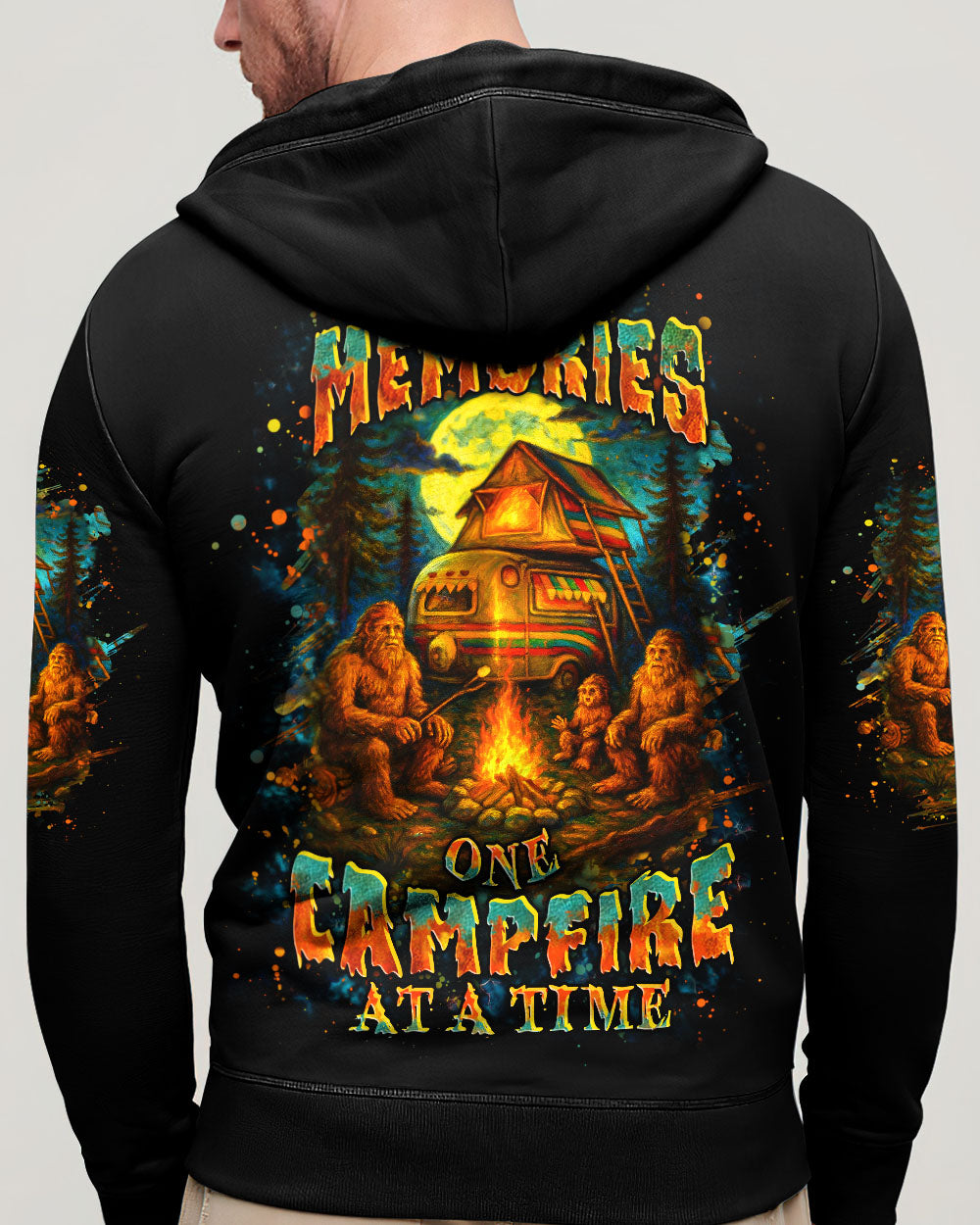 MAKING MEMORIES ONE CAMPFIRE AT A TIME BIGFOOT ALL OVER PRINT - YHHN2507254
