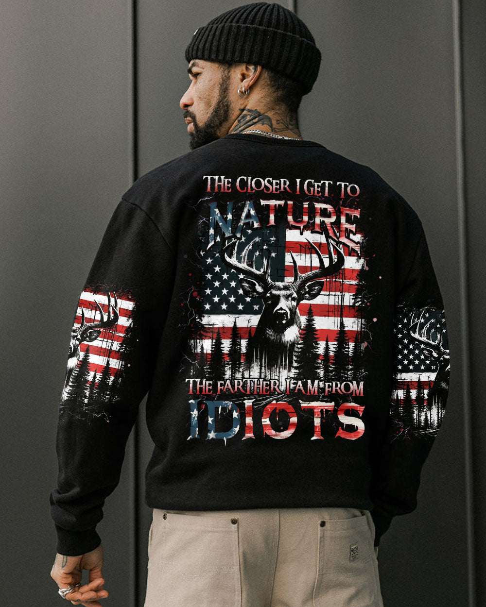 THE CLOSER I GET TO NATURE DEER HUNTING ALL OVER PRINT - YHHN2607241