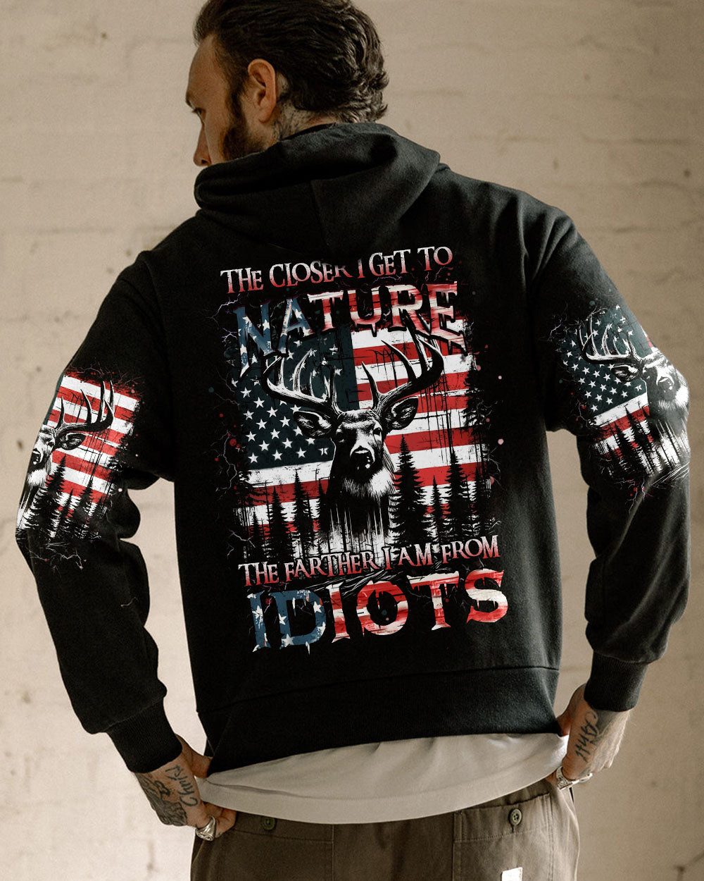 THE CLOSER I GET TO NATURE DEER HUNTING ALL OVER PRINT - YHHN2607241