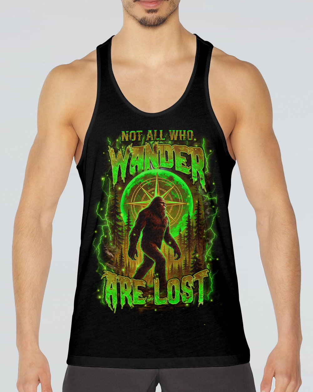 NOT ALL WHO WANDER ARE LOST BIGFOOT ALL OVER PRINT - YHHN2705252