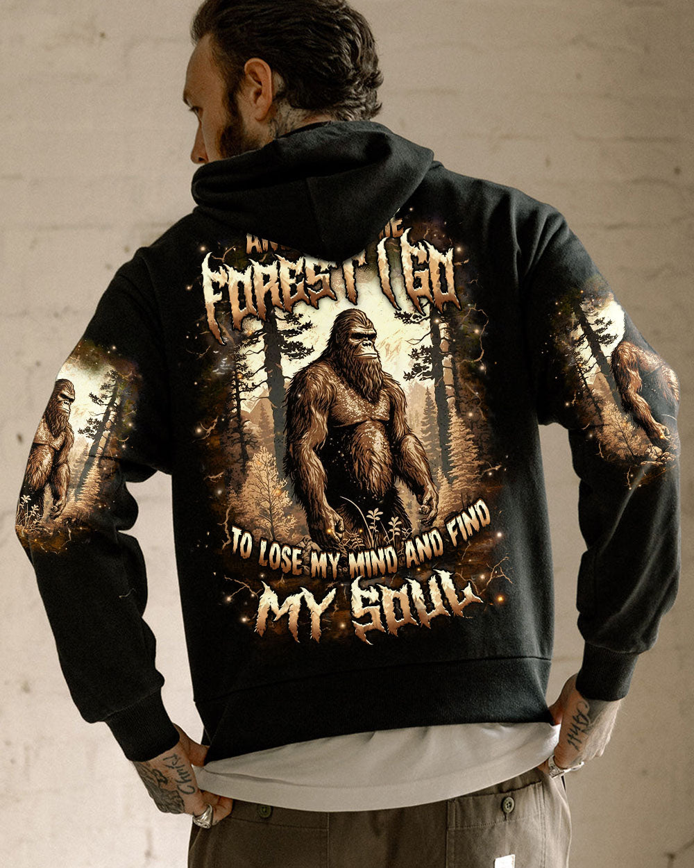 AND INTO THE FOREST I GO BIGFOOT ALL OVER PRINT - YHHN2711252