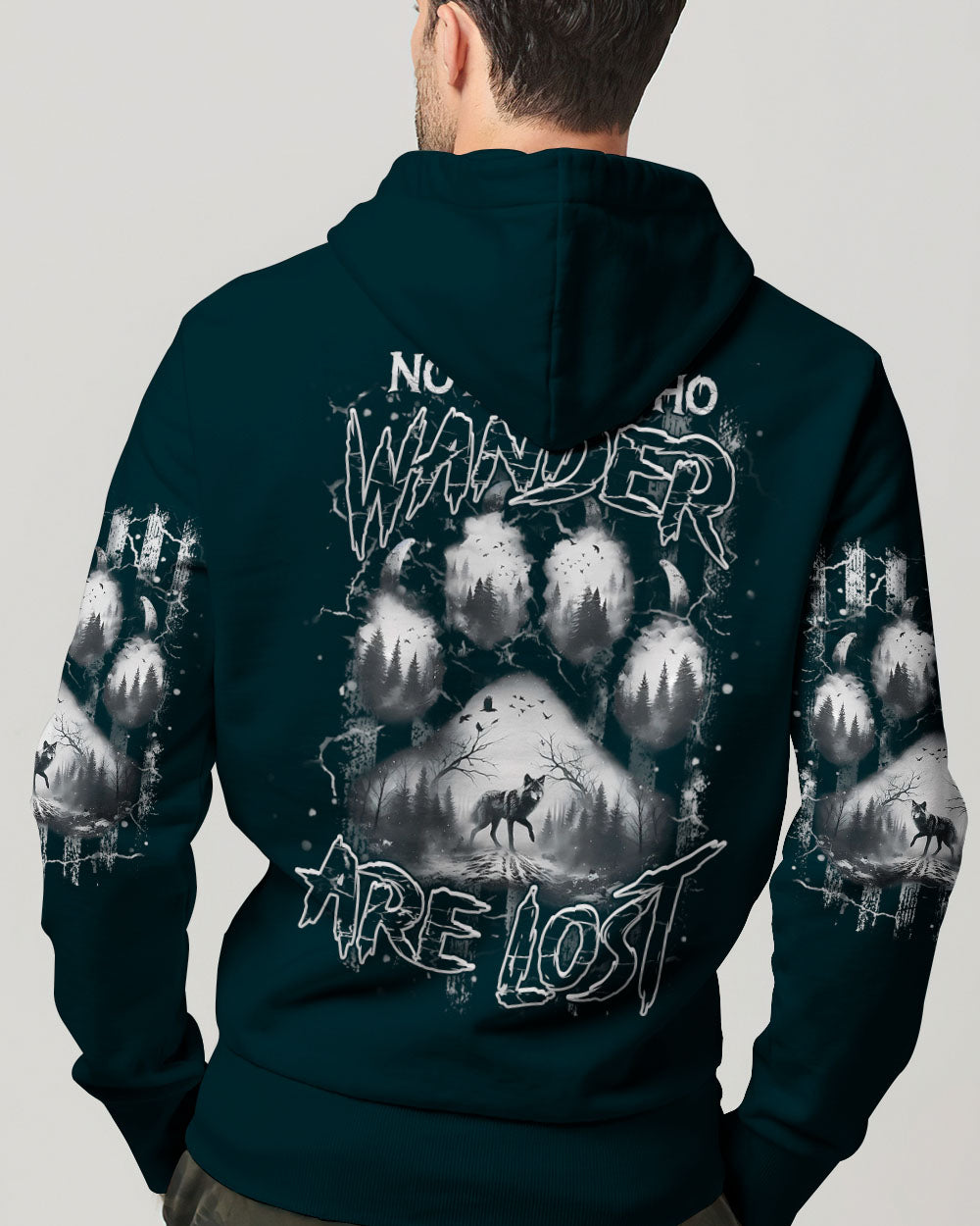 NOT ALL WHO WANDER ARE LOST WOLF ALL OVER PRINT - YHHN2805254