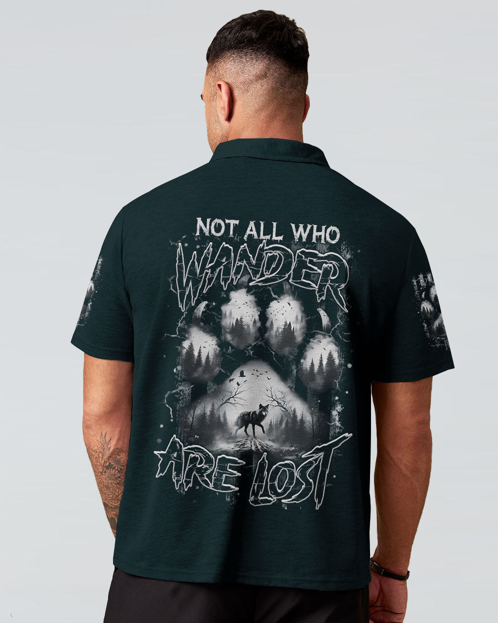 NOT ALL WHO WANDER ARE LOST WOLF ALL OVER PRINT - YHHN2805254