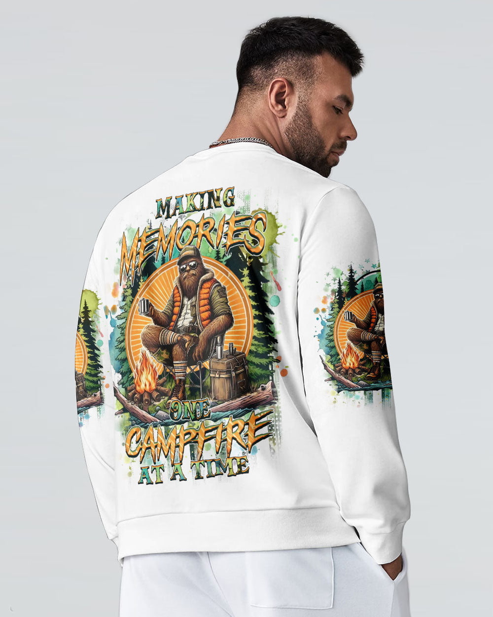 MAKING MEMORIES ONE CAMPFIRE AT A TIME BIGFOOT ALL OVER PRINT - YHHN2811242