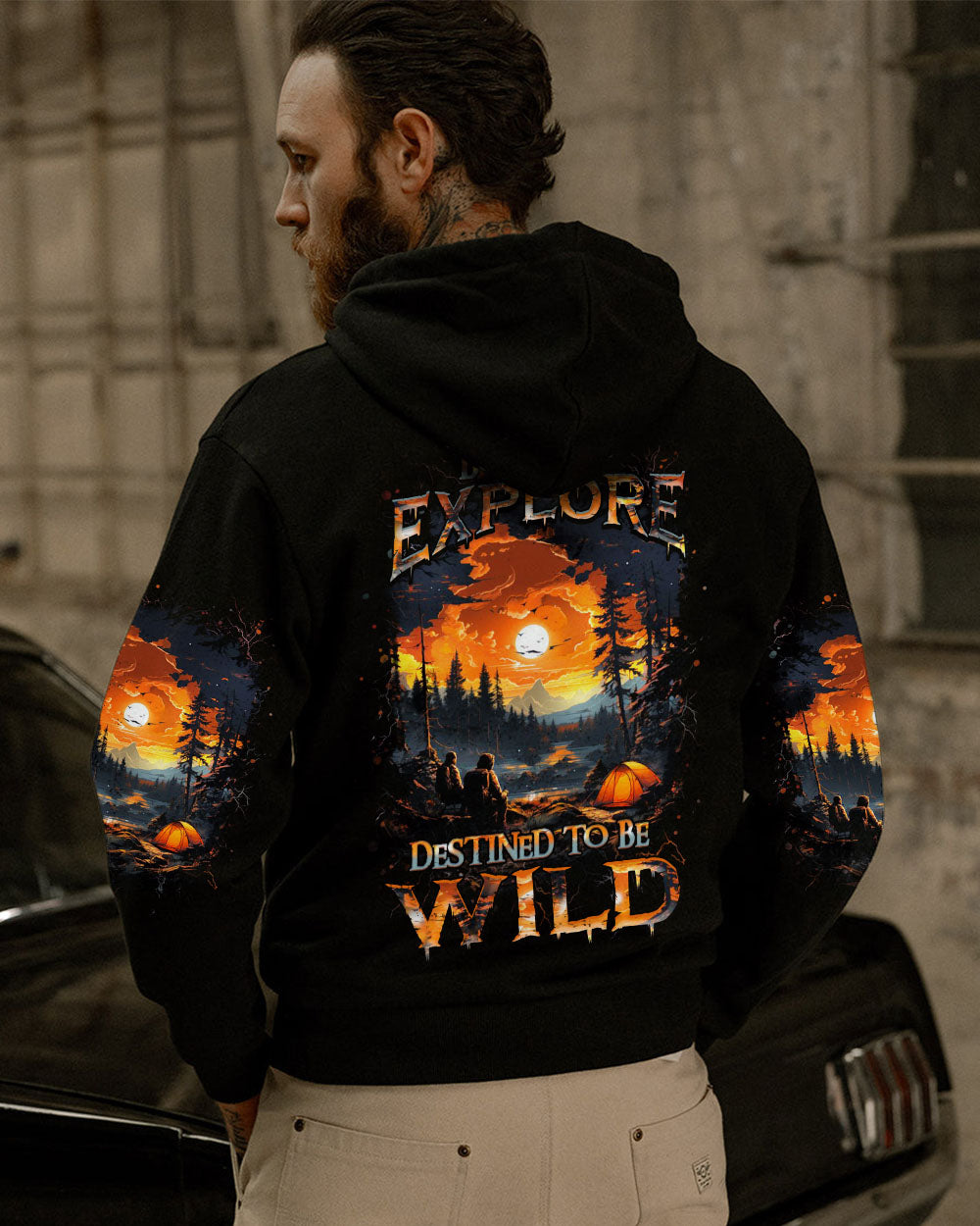 BORN TO EXPLORE DESTINED TO BE WILD ALL OVER PRINT - YHHN3008242