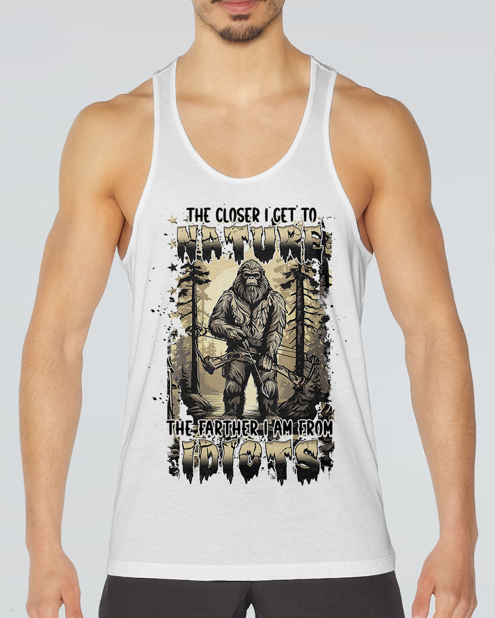 THE CLOSER I GET TO NATURE BIGFOOT ALL OVER PRINT - YHHN3103252