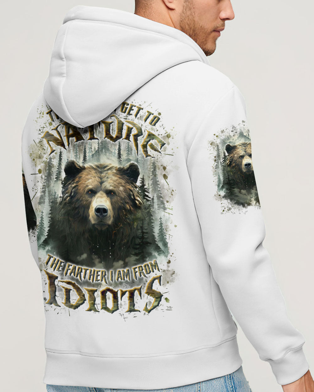 THE CLOSER I GET TO NATURE BEAR ALL OVER PRINT -YHLN0110241