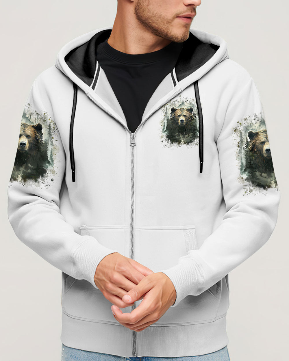 THE CLOSER I GET TO NATURE BEAR ALL OVER PRINT -YHLN0110241