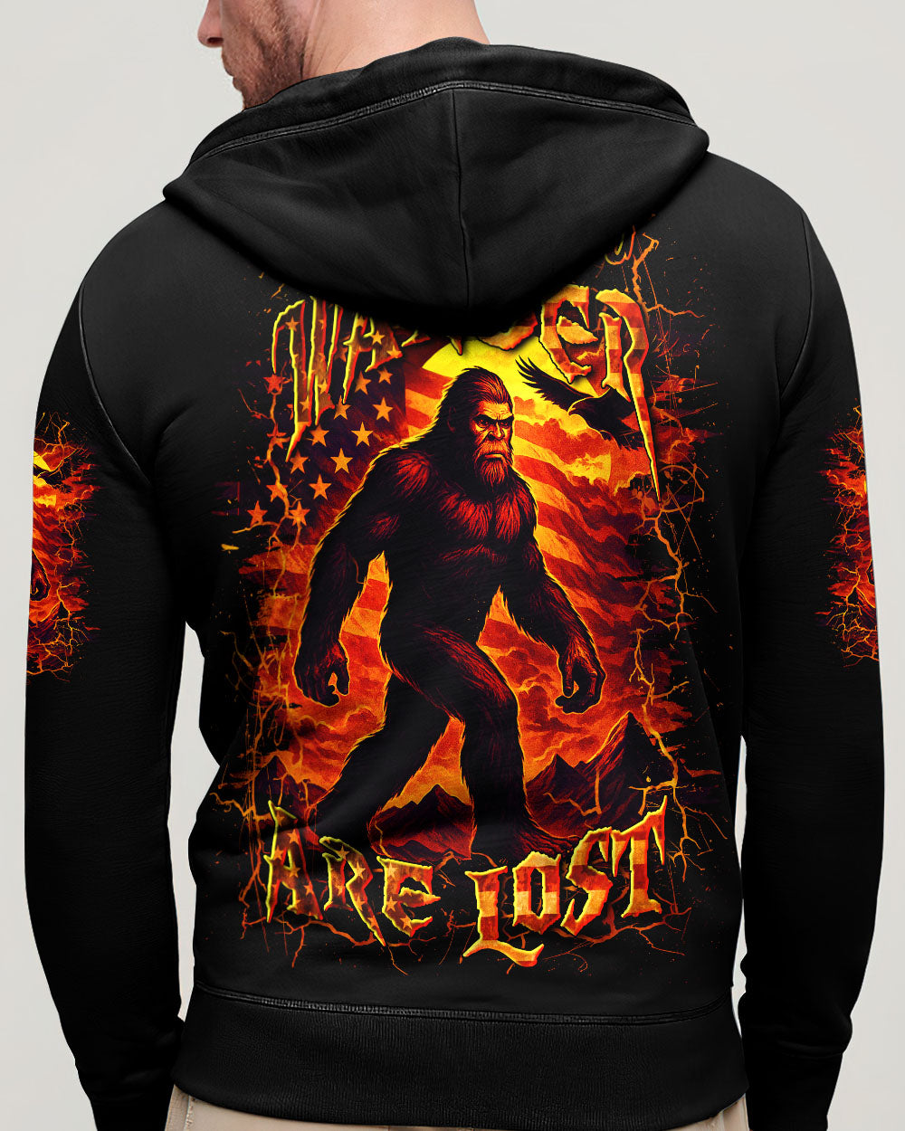 NOT ALL WHO WANDER ARE LOST BIGFOOT ALL OVER PRINT - YHLN0206254