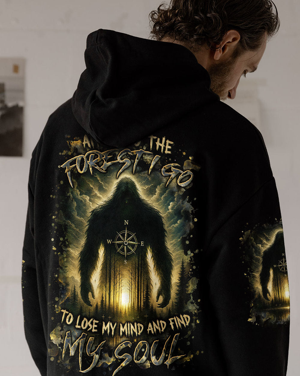 AND INTO THE FOREST I GO BIGFOOT ALL OVER PRINT - YHLN0207253