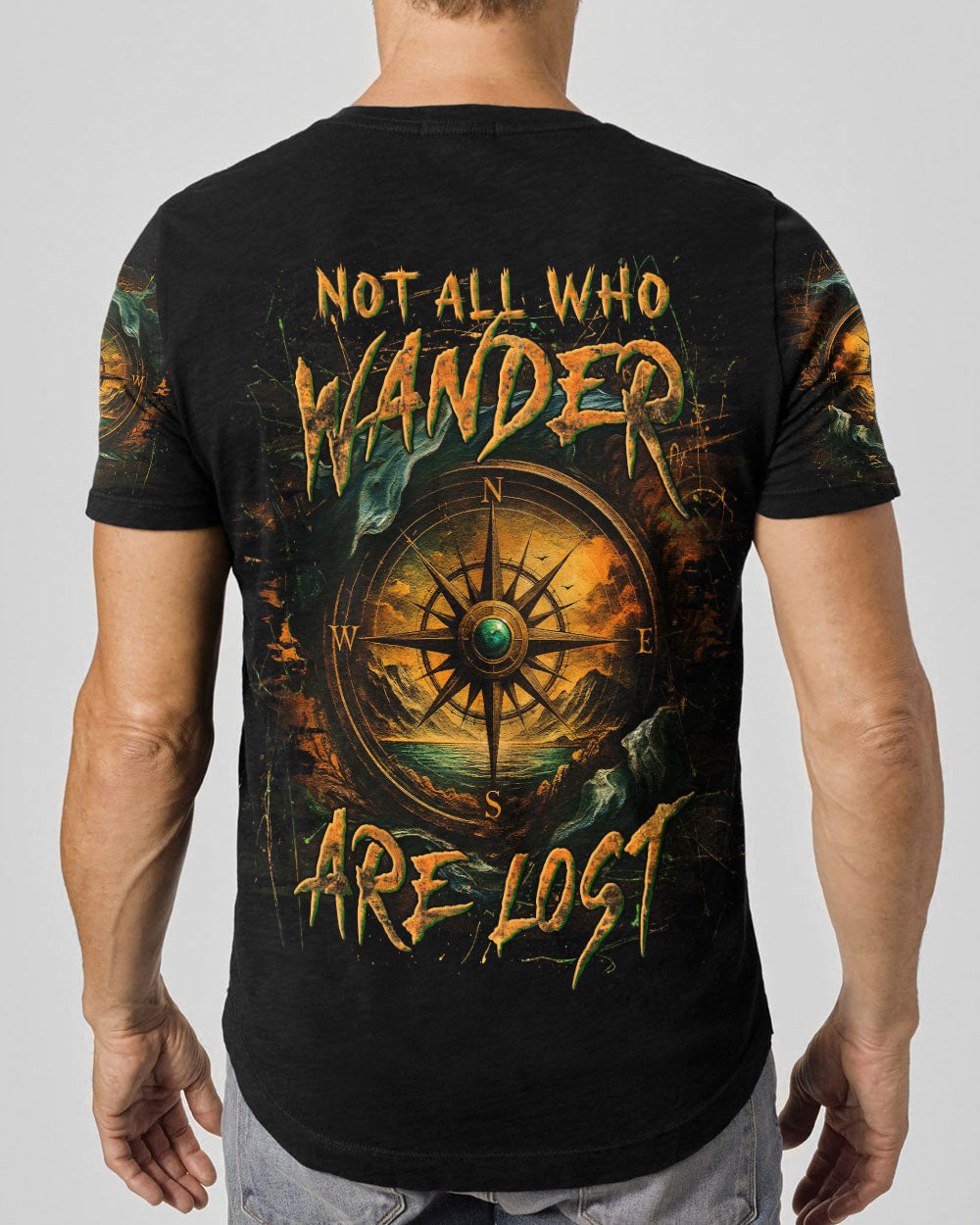 NOT ALL WHO WANDER ARE LOST COMPASS ALL OVER PRINT - YHLN0306254