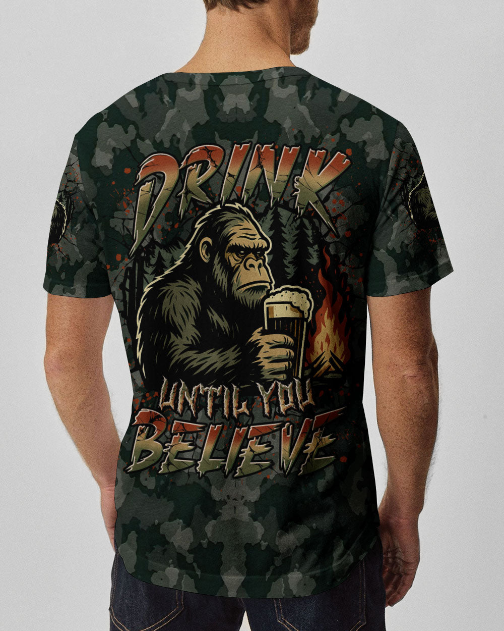DRINK UNTIL YOU BELIEVE BIGFOOT ALL OVER PRINT - YHLN0606254