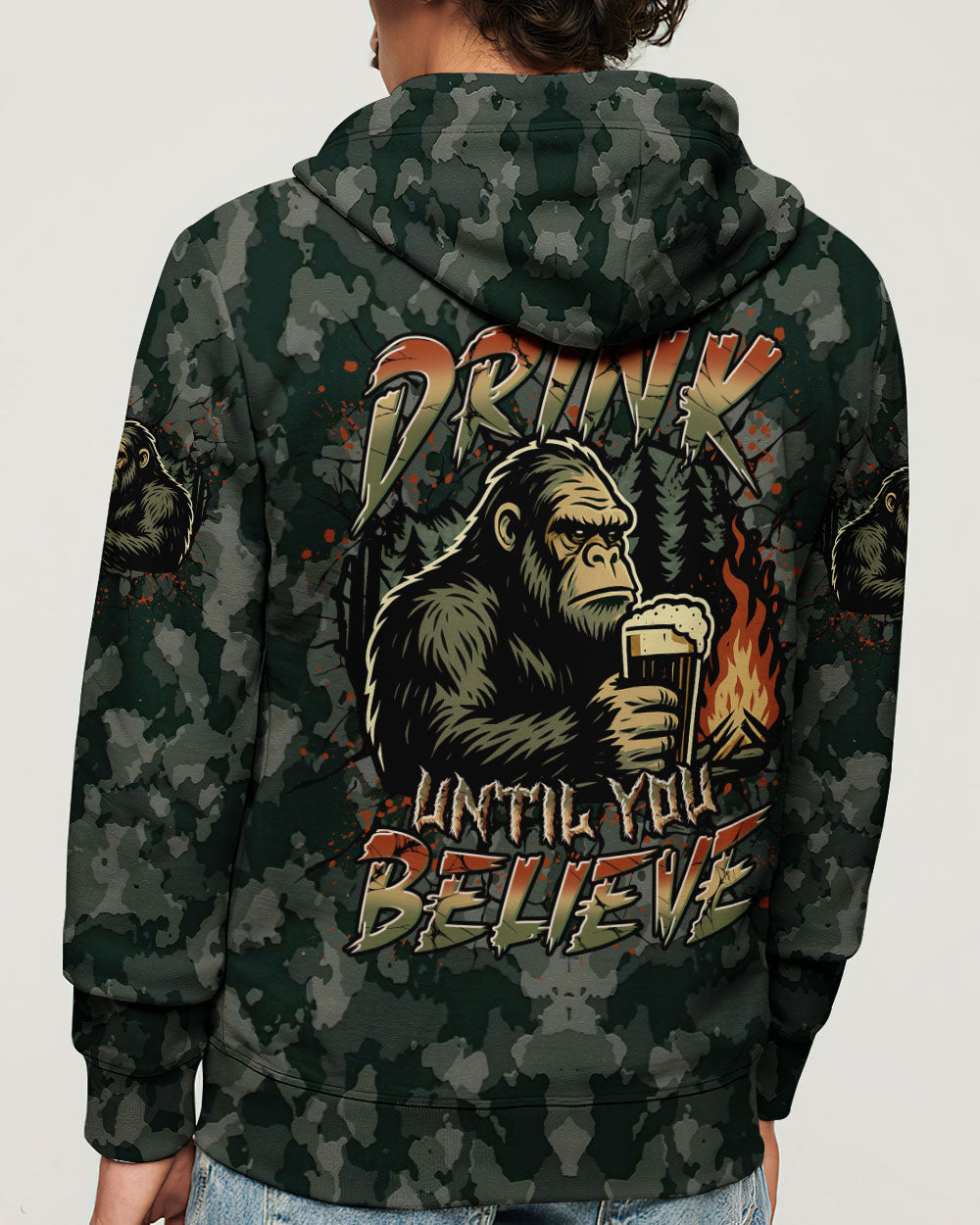 DRINK UNTIL YOU BELIEVE BIGFOOT ALL OVER PRINT - YHLN0606254