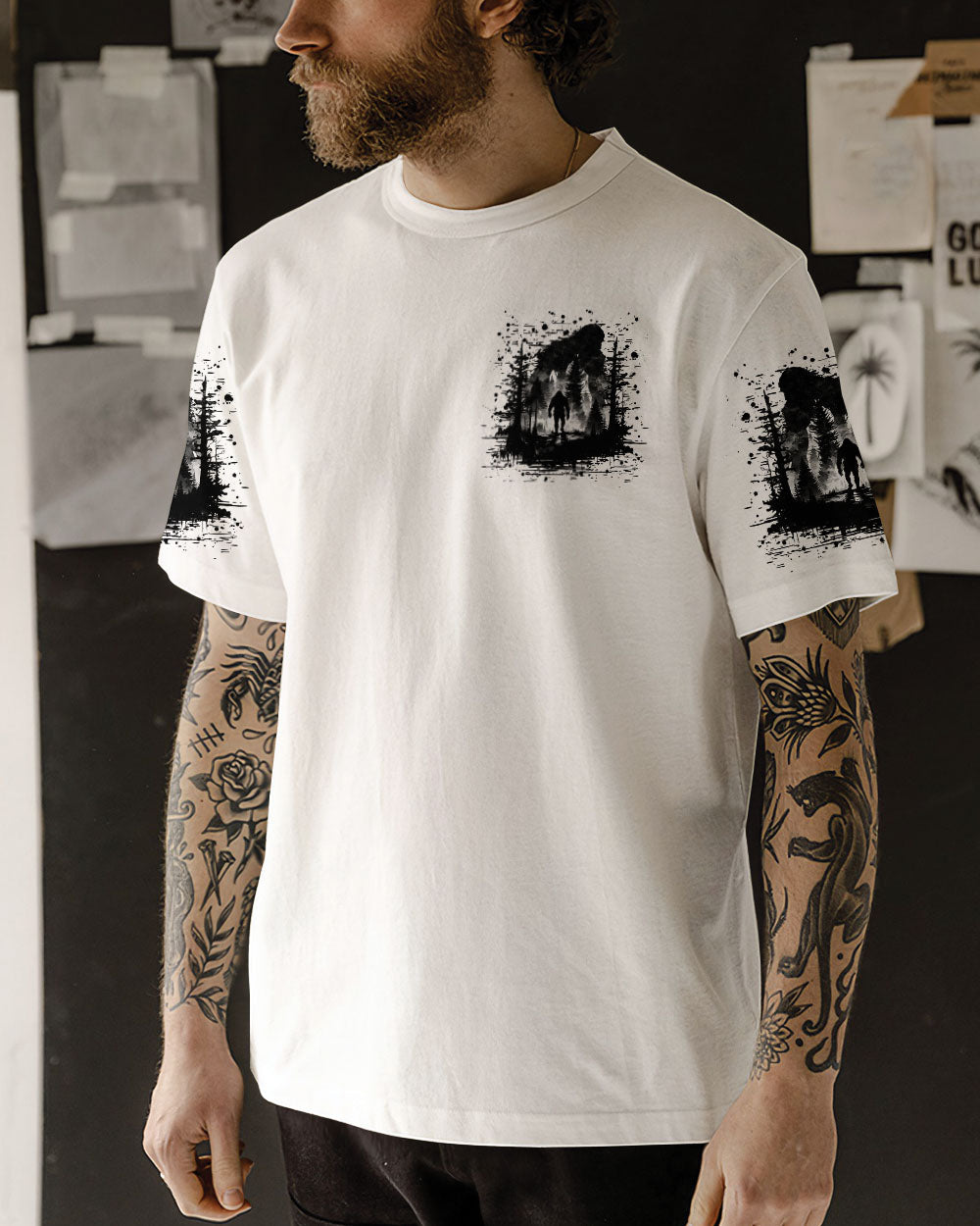 AND INTO THE FOREST I GO BIGFOOT ALL OVER PRINT - YHLN0702254