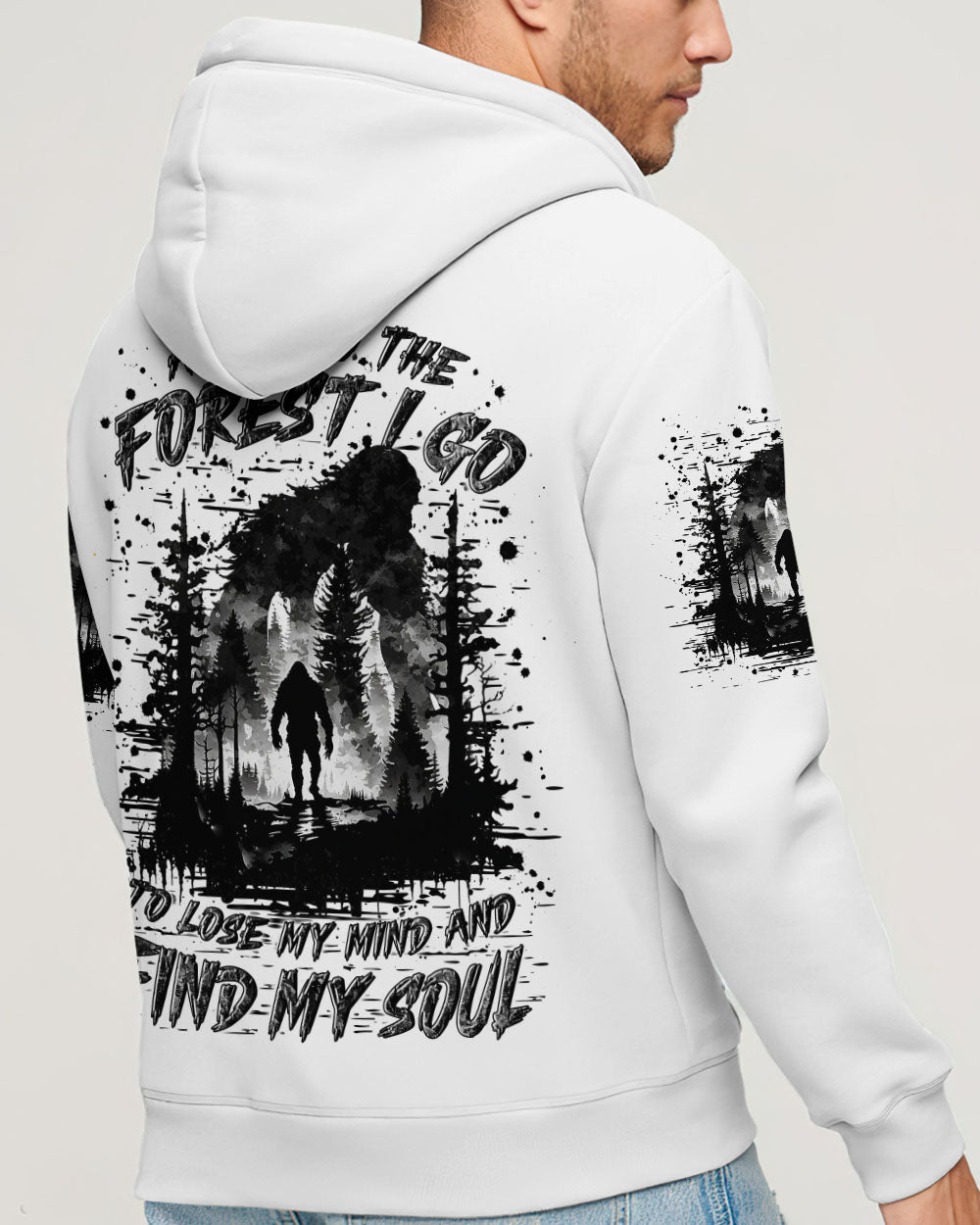 AND INTO THE FOREST I GO BIGFOOT ALL OVER PRINT - YHLN0702254
