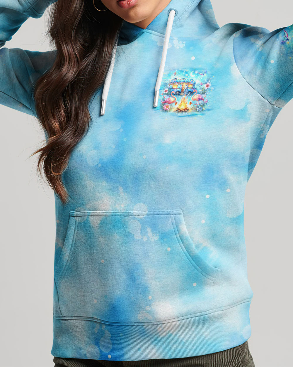 MAKING MEMORIES ONE CAMPFIRE AT A TIME FLAMINGO ALL OVER PRINT - YHLN1005243