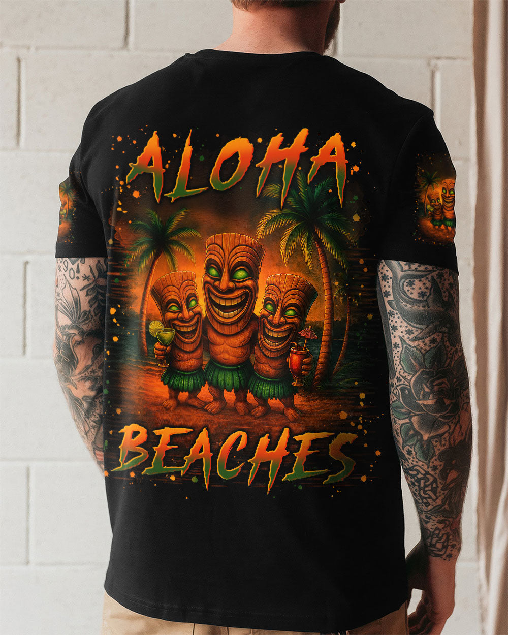 ALOHA BEACHES TIKI ALL OVER PRINT - YHLN1107252