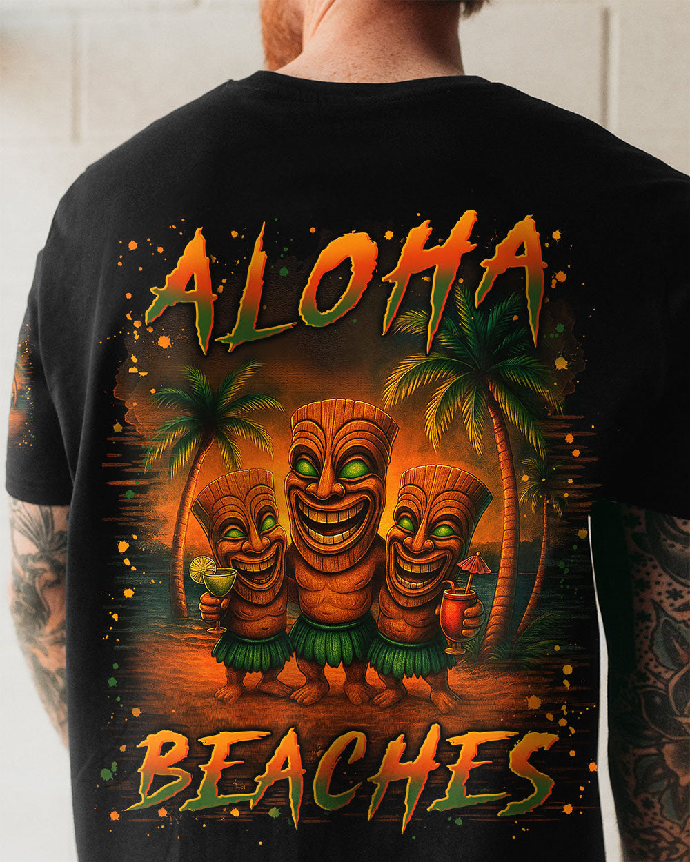 ALOHA BEACHES TIKI ALL OVER PRINT - YHLN1107252