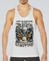 LIFE IS BETTER WITH A BEER AND A CAMPFIRE BIGFOOT ALL OVER PRINT - YHLN1010241