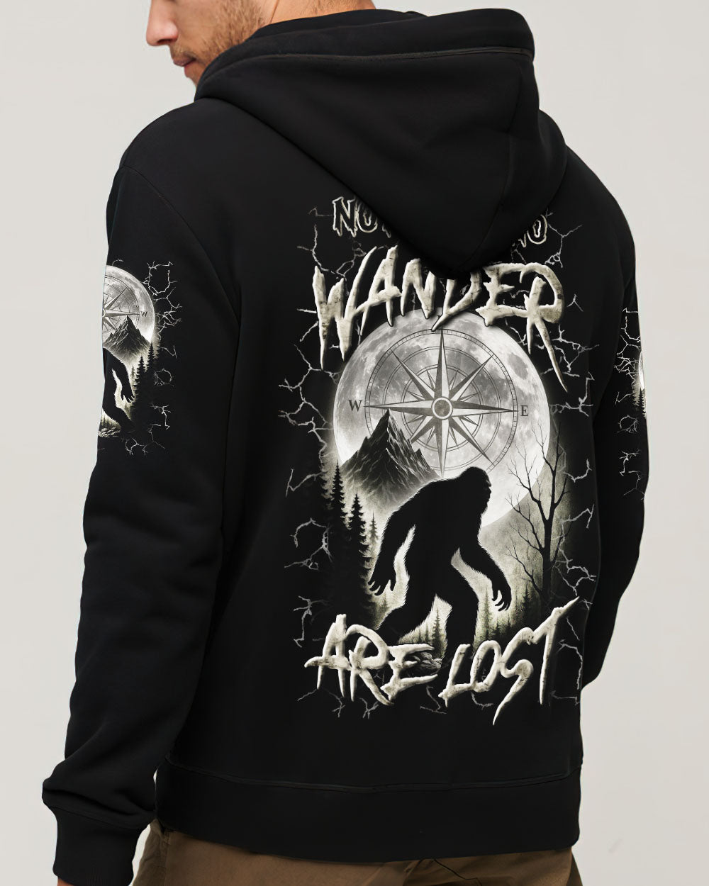 NOT ALL WHO WANDER ARE LOST BIGFOOT ALL OVER PRINT - YHLN1205251
