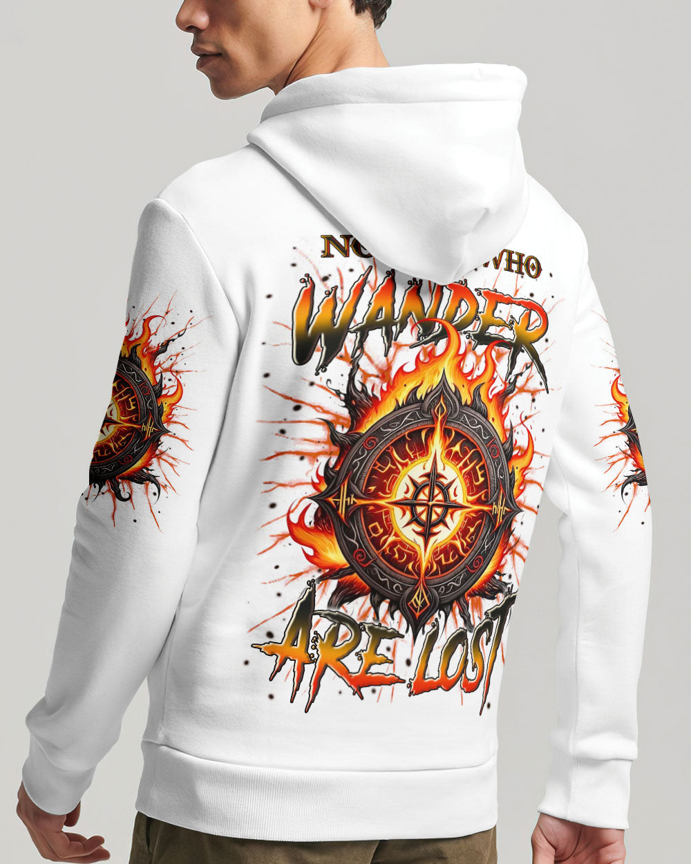 NOT ALL WHO WANDER ARE LOST COMPASS FIRE ALL OVER PRINT - YHLN1403254