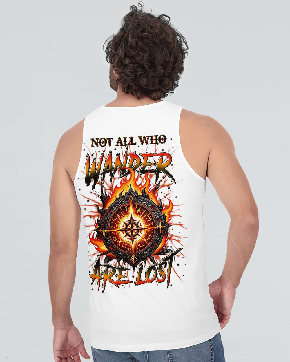 NOT ALL WHO WANDER ARE LOST COMPASS FIRE ALL OVER PRINT - YHLN1403254
