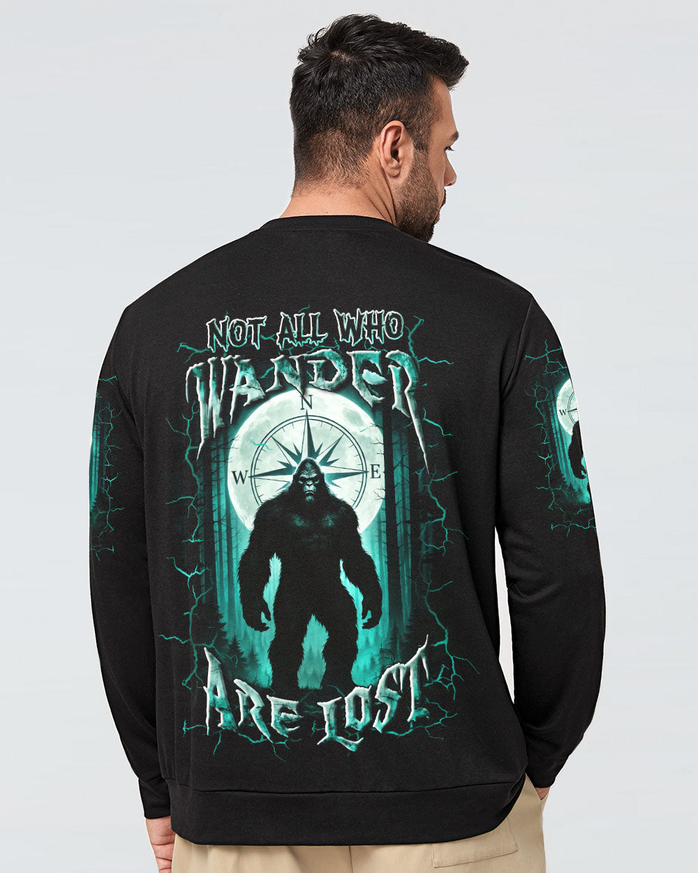NOT ALL WHO WANDER ARE LOST BIGFOOT ALL OVER PRINT - YHLN1605252