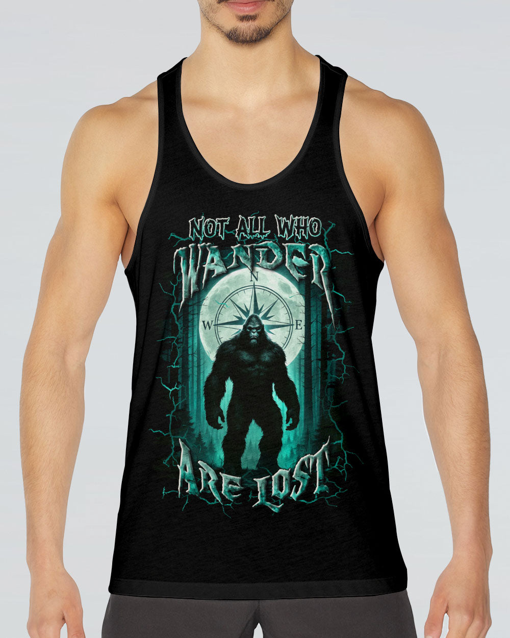 NOT ALL WHO WANDER ARE LOST BIGFOOT ALL OVER PRINT - YHLN1605252