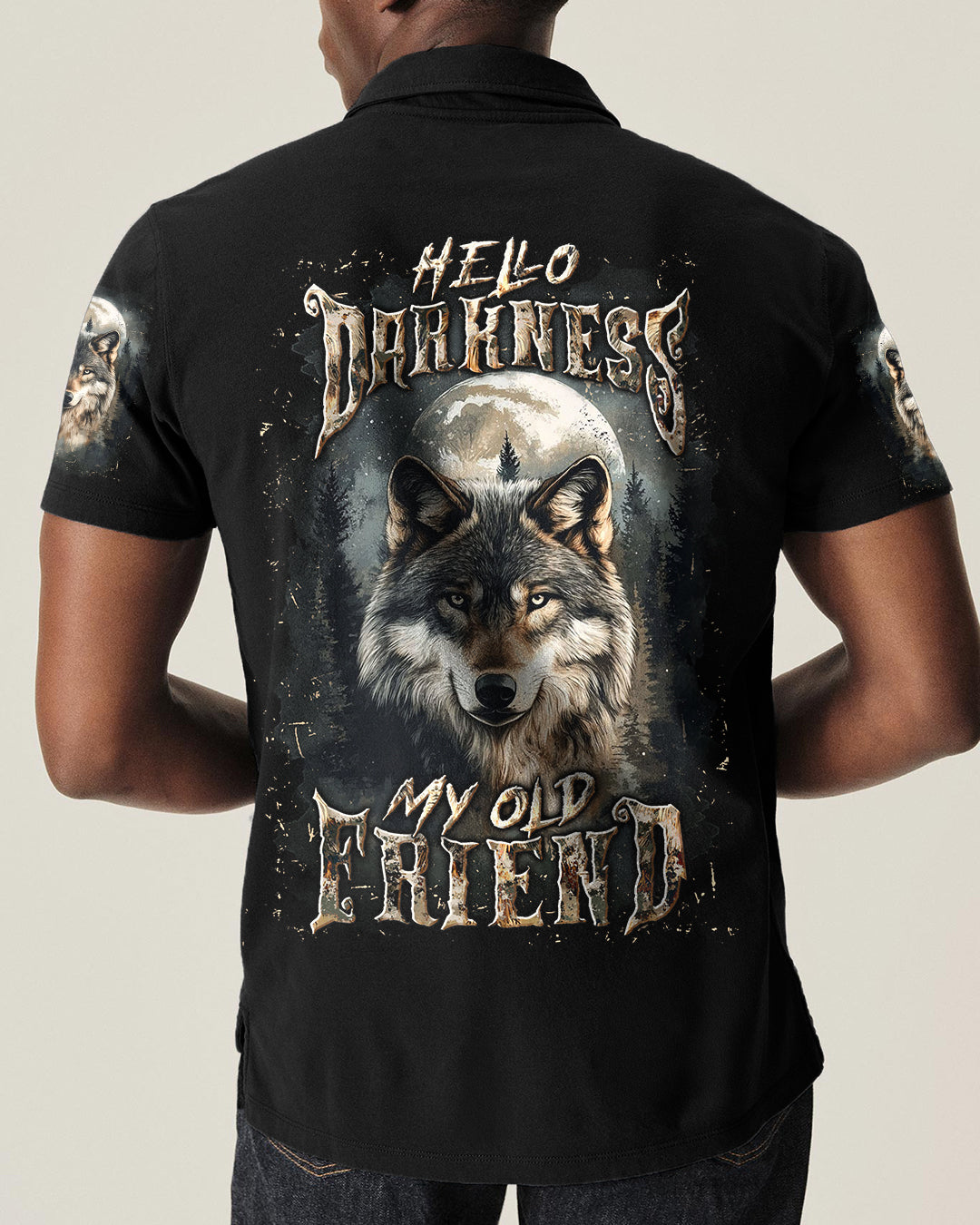 HELLO DARKNESS MY OLD FRIEND WOLF ALL OVER PRINT - YHLN1615252