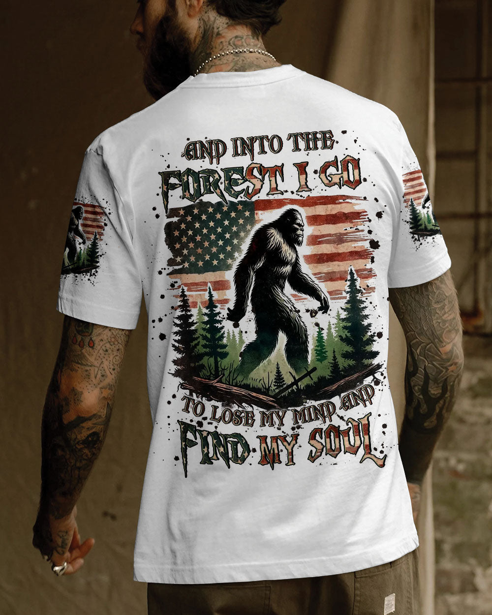 AND INTO THE FOREST I GO BIGFOOT ALL OVER PRINT - YHLN1704253