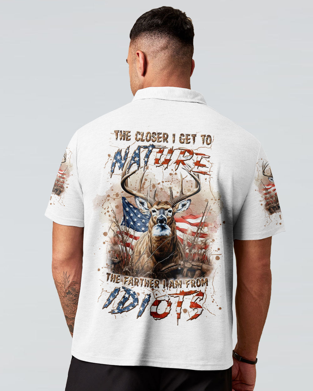 THE CLOSER I GET TO NATURE DEER HUNTING ALL OVER PRINT - YHLN1707242