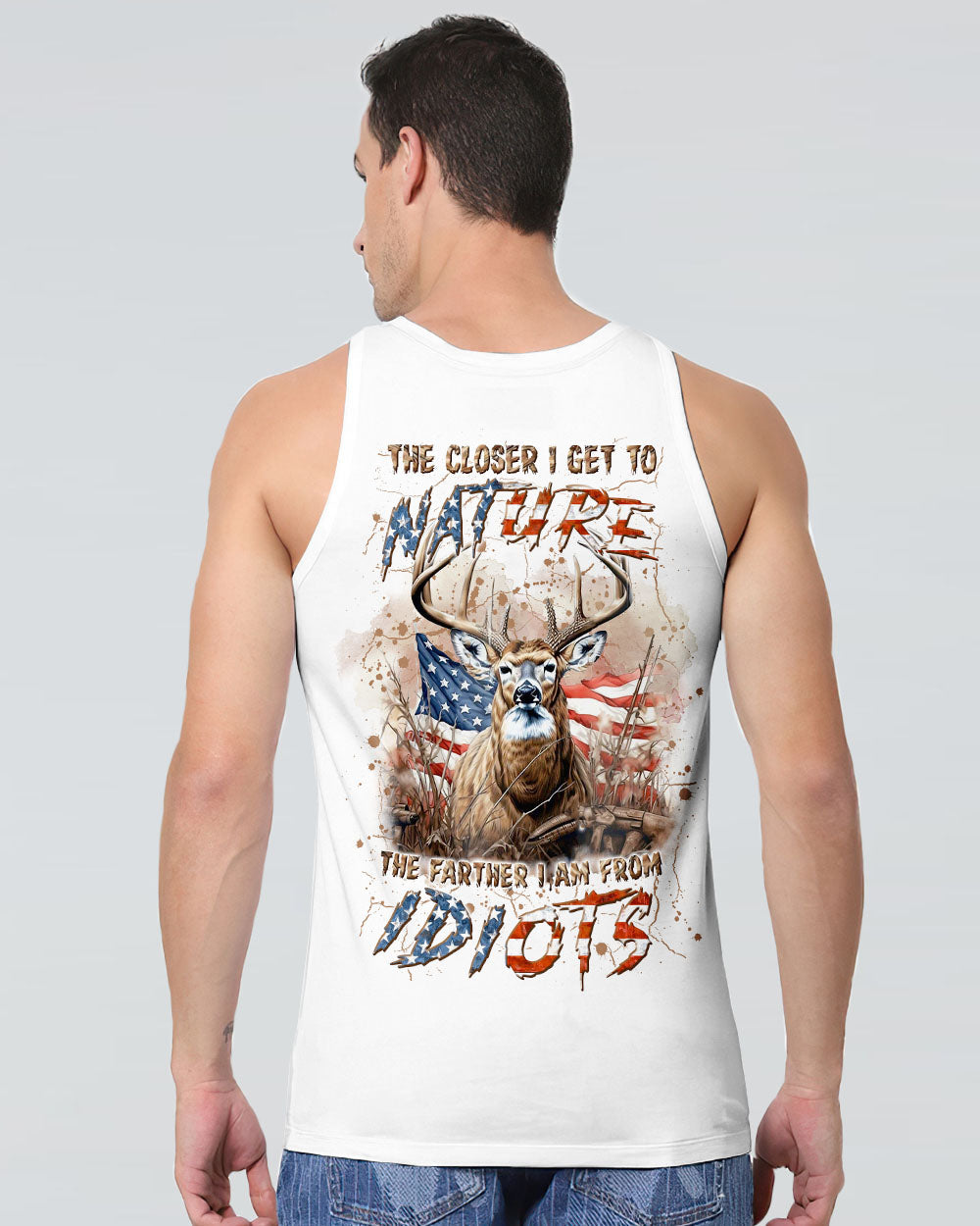 THE CLOSER I GET TO NATURE DEER HUNTING ALL OVER PRINT - YHLN1707242